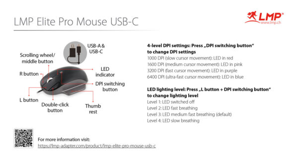 LMP Elite Pro Mouse USB-C – Image 2