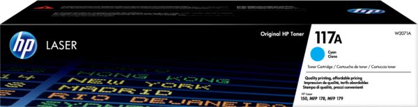 Cartouche de toner cyan LaserJet HP 117A (W2071A)