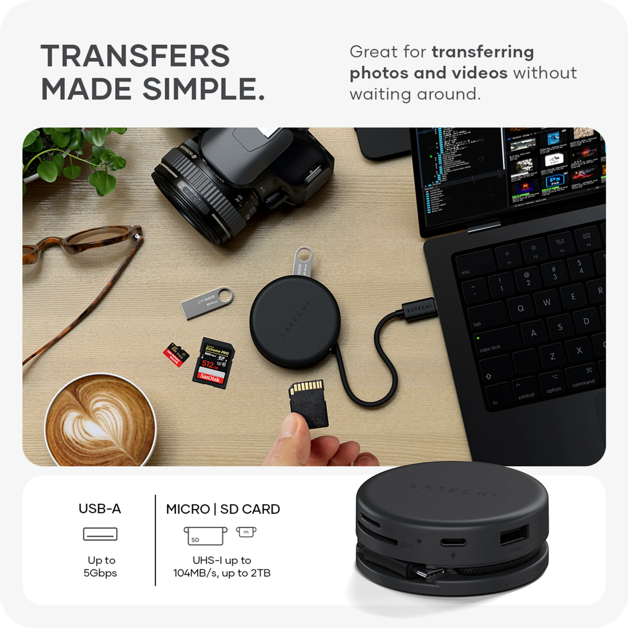 Satechi Adaptateur multiport 7-en-1 OntheGo – Image 2
